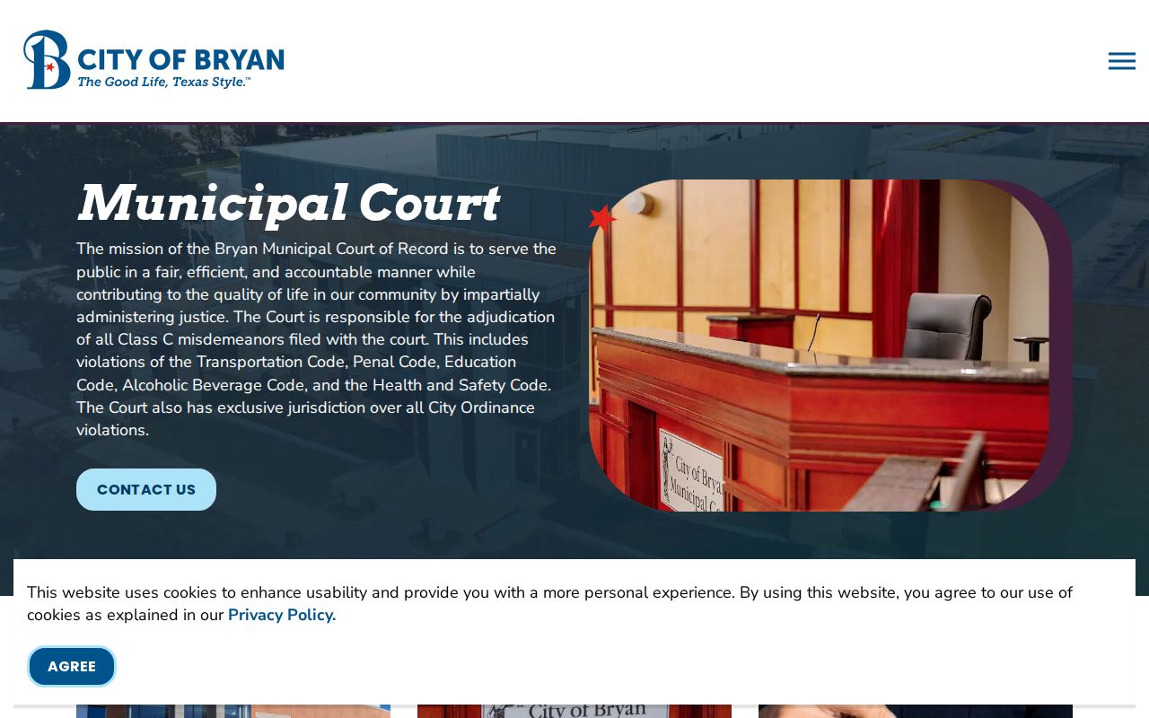 Bryan municipal court information for local warrant records