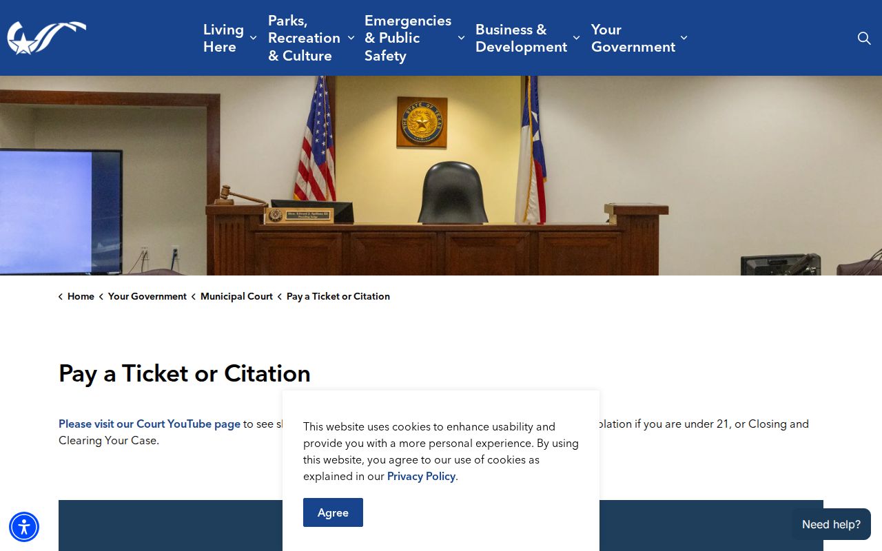Brazos County traffic warrant payment guidance from College Station Municipal Court